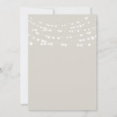 Rustic Burgundy Floral String Lights Wedding Kaart (Achterkant)