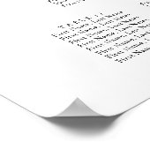 Rustic Burgundy Floral Wedding 14 Tabelgrafiek Poster (Hoek)