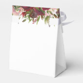 Rustic Burgundy Floral Wedding Favor Box Bedankdoosjes (Achterkant)