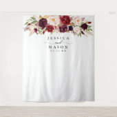 Rustic Burgundy Marsala Achtergrond - Fotohokje Wandkleed (Voorkant)