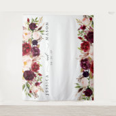 Rustic Burgundy Marsala Horz Achtergrond Foto Boot Wandkleed (Voorkant)