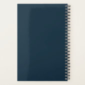 Rustic Burgundy Navy Blue & Red Beauty Flowers Planner (Achterkant)