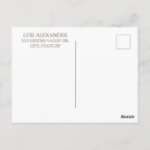 Rustic Burgundy Pink Floral Burlap Afstuderen Briefkaart (Achterkant)