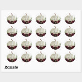 Rustic Burgundy Pumpkin Shower Favor Sticker (Vel)