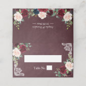 Rustic Burgundy Red Floral White Lace Wedding (Buitenkant ongevouwen)