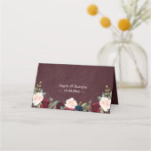 Rustic Burgundy Red Floral White Lace Wedding (Achterkant)