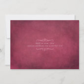 Rustic Burgundy Red Vineyard Wedding Shower Kaart (Achterkant)