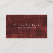 Rustic Burgundy Red Visitekaartje (Voorkant)