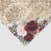  Rustic Burgundy Roos - Oude briefontkoppeling  Tissuepapier (Detail)