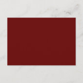 Rustic Burgundy Script, bruiloft Dank je Informatiekaartje (Achterkant)
