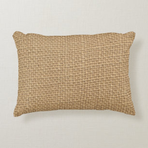 Rustic Burlap achtergrond bedrukt Accent Kussen