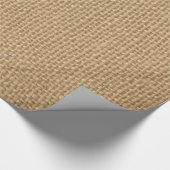 Rustic Burlap achtergrond bedrukt Cadeaupapier (Hoek)