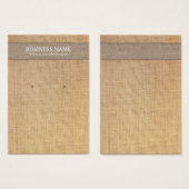 Rustic Burlap-achtergrond voor Kaart voor beeldsch (Voorkant /achterkant)