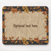 Rustic Burlap Autumn Herfst Golden Toone Leaves Muismat (Voorkant)
