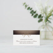 Rustic Burlap Bow, Admission Ticket Informatiekaartje (Staand voorkant)