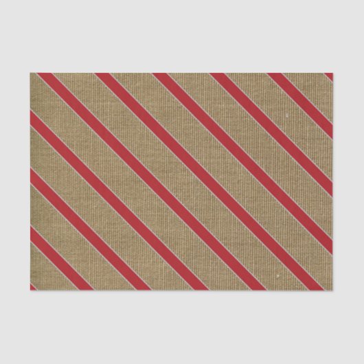Rustic Burlap Candy Cane Tissuepapier (Voorkant)