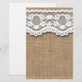 Rustic Burlap en Lace (Voorkant / Achterkant)