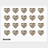 Rustic Burlap en  Lace Envelope Seal Hart Sticker (Vel)