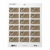 Rustic Burlap- en Lace-monogram - label (Full Sheet)