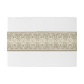 Rustic Burlap en Lace Uitnodigingen Wikkel (Achterkant Voorbeeld)