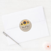 Rustic Burlap en Sunflower Hartelijk dank Stickers (Envelop)