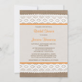 Rustic Burlap en Vrijgezellenfeest met witte lens Kaart (Voorkant)