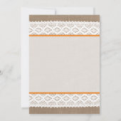 Rustic Burlap en Vrijgezellenfeest met witte lens Kaart (Achterkant)