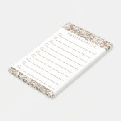 Rustic Burlap en White Lace Post-it® Notes (Schuin)