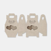 Rustic Burlap Heart Wedding Bedankt Bedankdoosjes (Uitgevouwen)