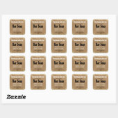 Rustic Burlap Homemade met Love Soap Label (Vel)
