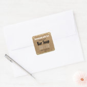 Rustic Burlap Homemade met Love Soap Label (Envelop)