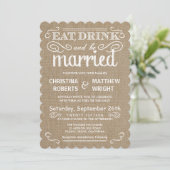 Rustic Burlap Invitations Traditionnelles De Maria (Debout devant)