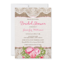 Rustic Burlap Lace Bridal Shower Rozen