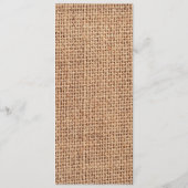 Rustic Burlap Lace Twine Country Wedding Programme Programma (Achterkant)