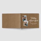 Rustic Burlap Mariage Photo Livre d'invité (Complet)