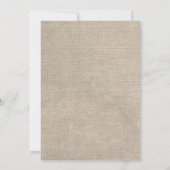 Rustic Burlap Mason Jar Bridal Shower Kaart (Achterkant)