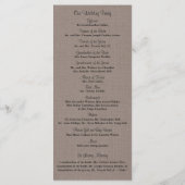 Rustic Burlap Mason Jar et le programme Fleur sauv (Dos)