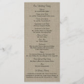 Rustic Burlap Mason Jar et le programme Fleur sauv (Dos)