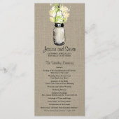 Rustic Burlap Mason Jar et le programme Fleur sauv (Devant)