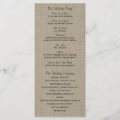 Rustic Burlap Mason Jar et le programme Fleur sauv (Dos)