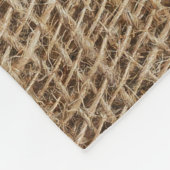 Rustic Burlap Monogram Initiaal Fleece Deken (Hoek)