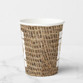Rustic Burlap Monogram Initiaal Papieren Bekers (Rechts)