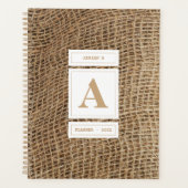 Rustic Burlap Monogramme Manuel de nomination init (Devant)