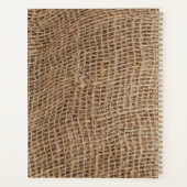 Rustic Burlap Monogramme Manuel de nomination init (Dos)