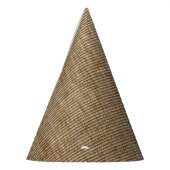 Rustic Burlap Natuur Pattern Party Pet - Eco Feesthoedjes (Links)