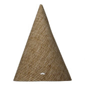 Rustic Burlap Natuur Pattern Party Pet - Eco Feesthoedjes (Rechts)