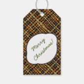 Rustic Burlap Pattern Black met Text Greeting Cadeaulabel (Voorkant)