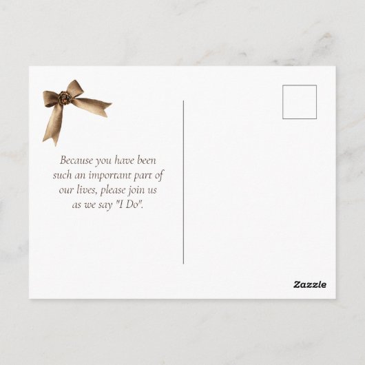 Rustic Burlap Photo Enregistrer la date Carte Post (Dos)