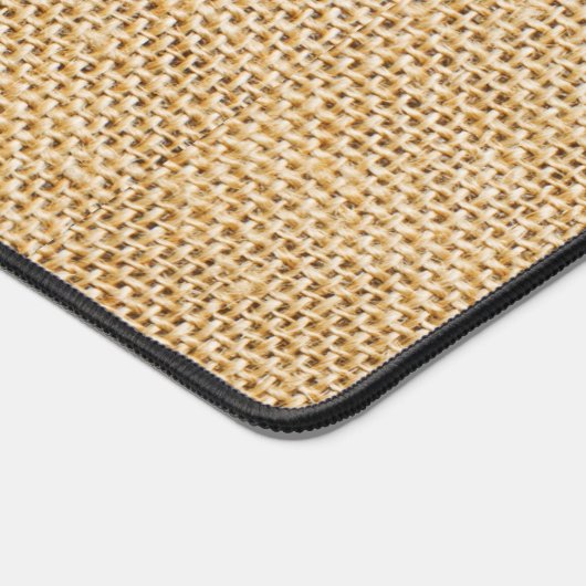 Rustic Burlap Photo Seashing Design (Coin)