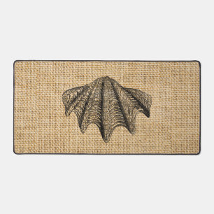 Rustic Burlap Photo Seashing Design